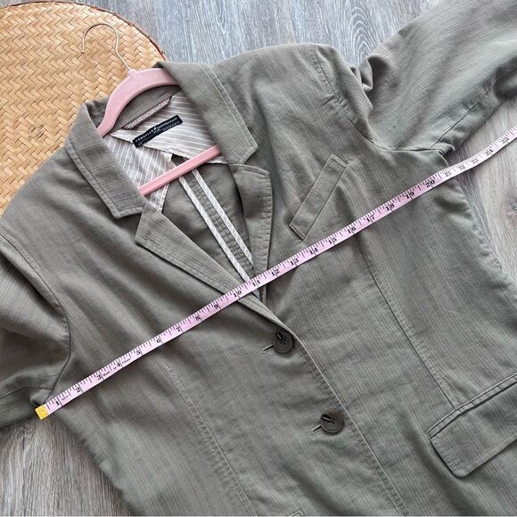 Peruvian connection linen blend striped blazer lagenlook style Women’s Size 12 - Picture 4 of 6